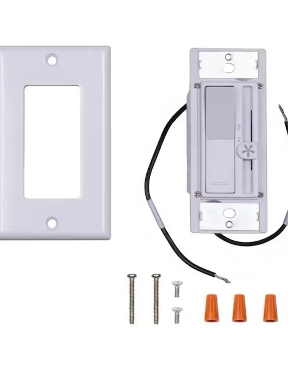 Open BoxHarbor Breeze 1 Amp 3-speed Toggle Fan Control w/ Wall Plate White